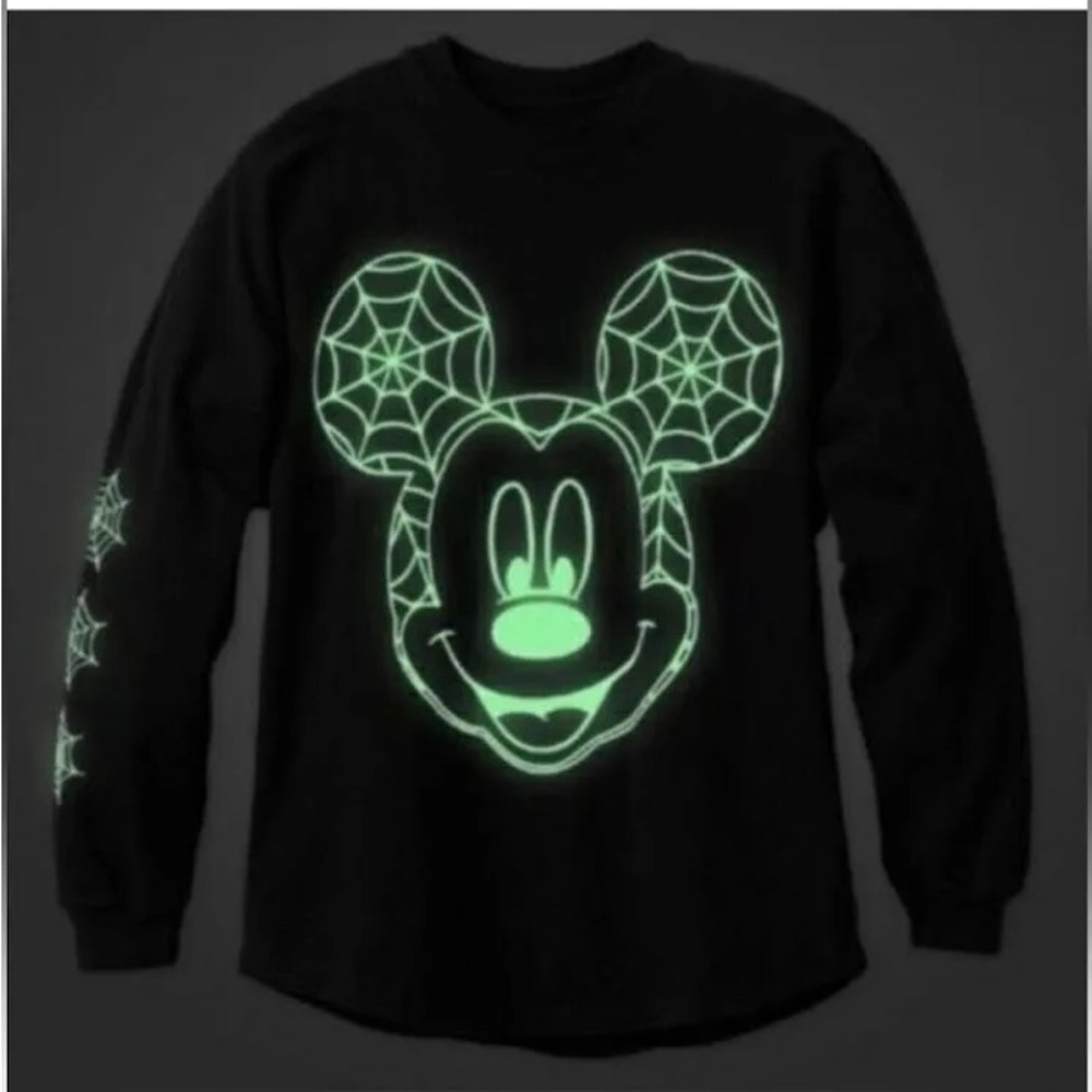 Disney Parks Little Boo Vampire Mickey Halloween Spirit Jersey Kids glow in dark - Picture 4 of 8
